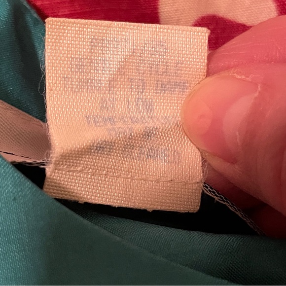 VTG Orange Short Sleeved Blouse with Green Trim - Picture 4 of 9